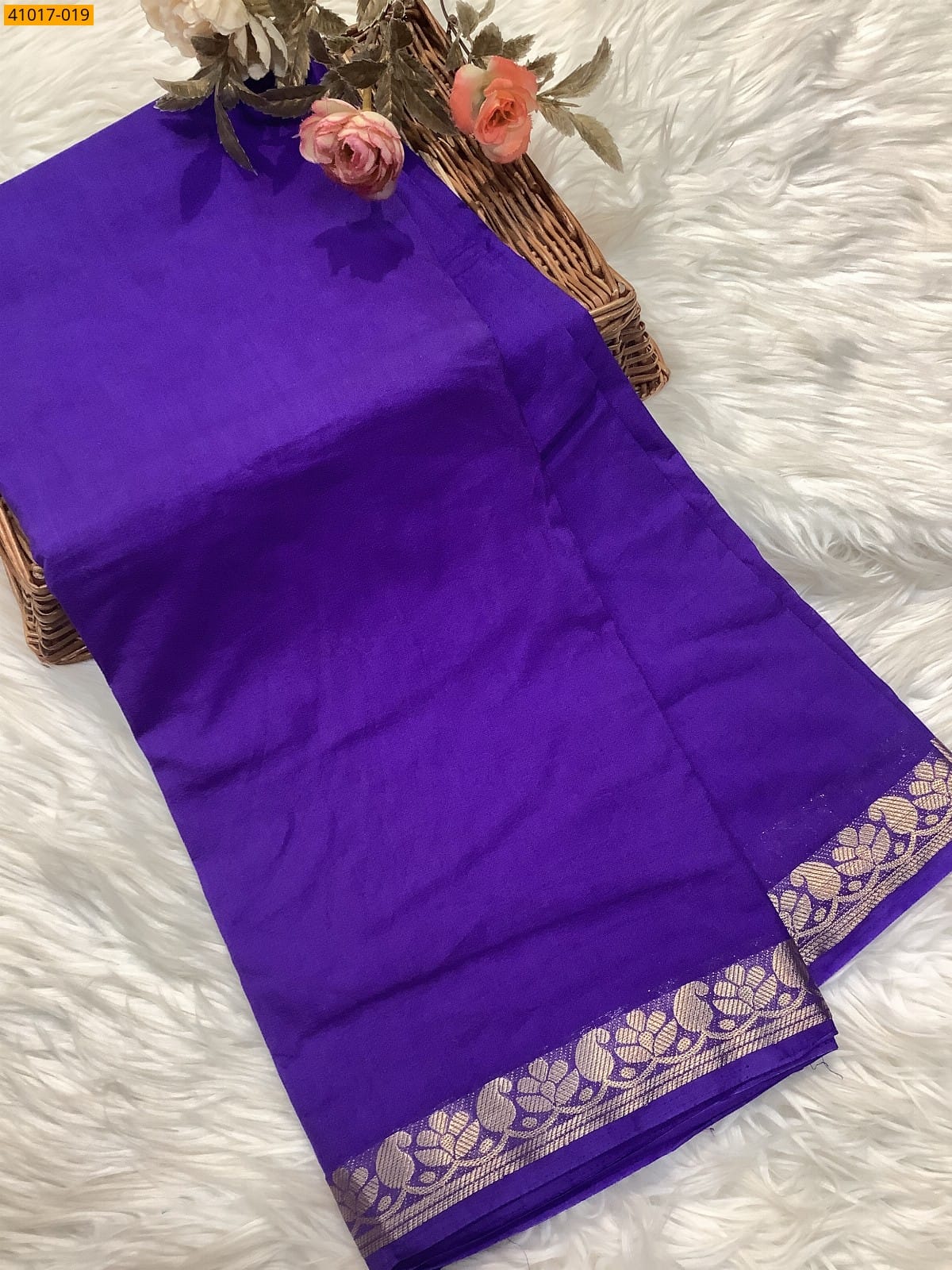 Step into elegance with this Viscose Warm Soft Fancy Crepe Mysore Silk Saree, designed to bring out your graceful charm